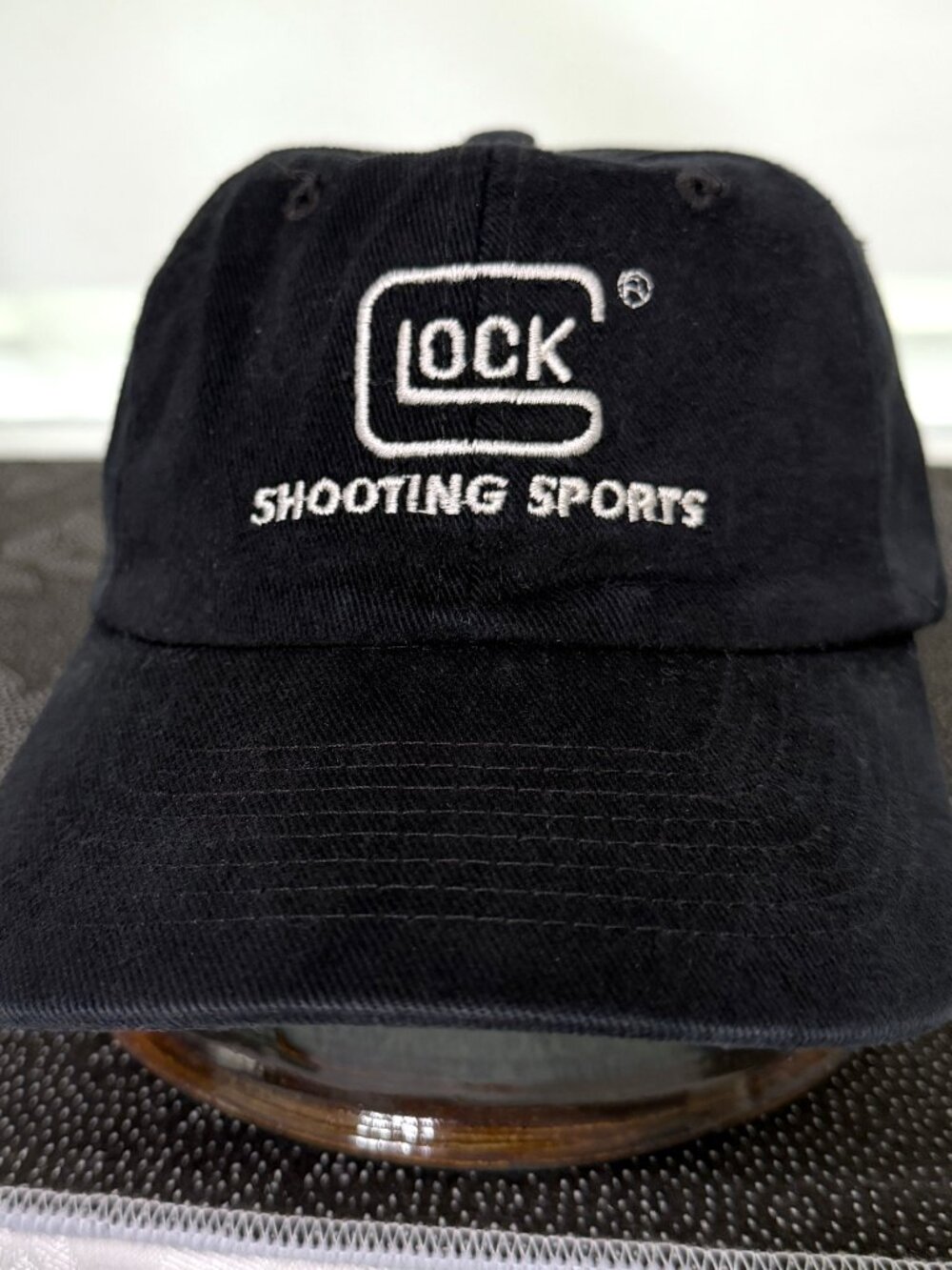 Glock Shooting Sports Hat Black/White Logo Adjustable Baseball Cap